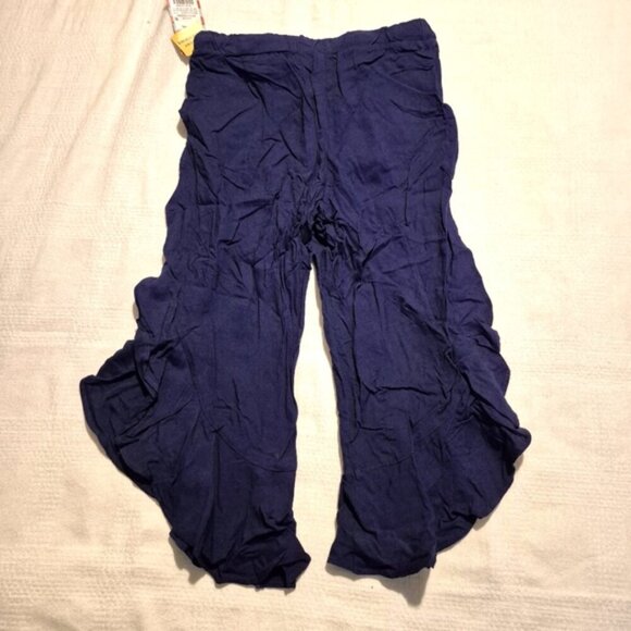 Cat & Jack girls size Small or 6/6X blue cropped pants ruffled bottom legs NWT - Picture 5 of 7
